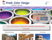 Tablet Screenshot of freshcolordesign.com